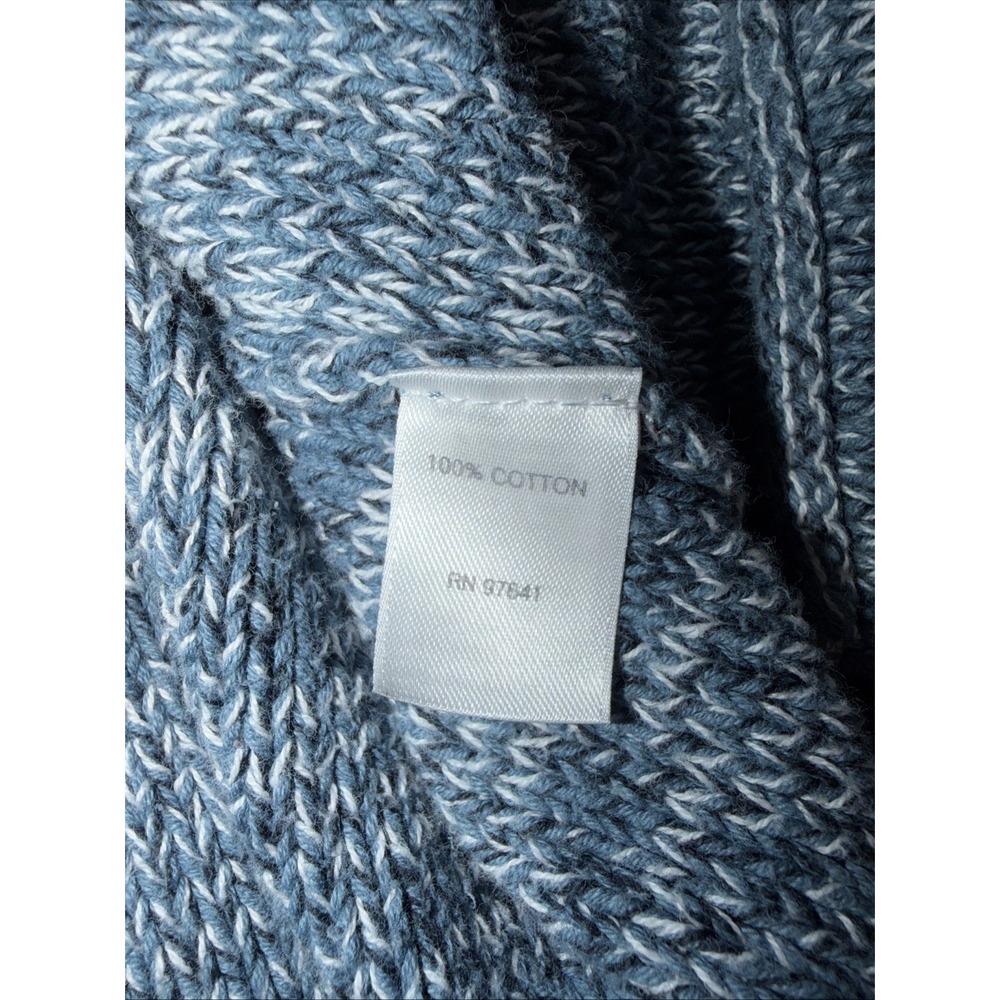 J. Jill Pure Jill Woman's Pullover Cotton Sweater Size Medium Blue Long Sleeve - Picture 5 of 6
